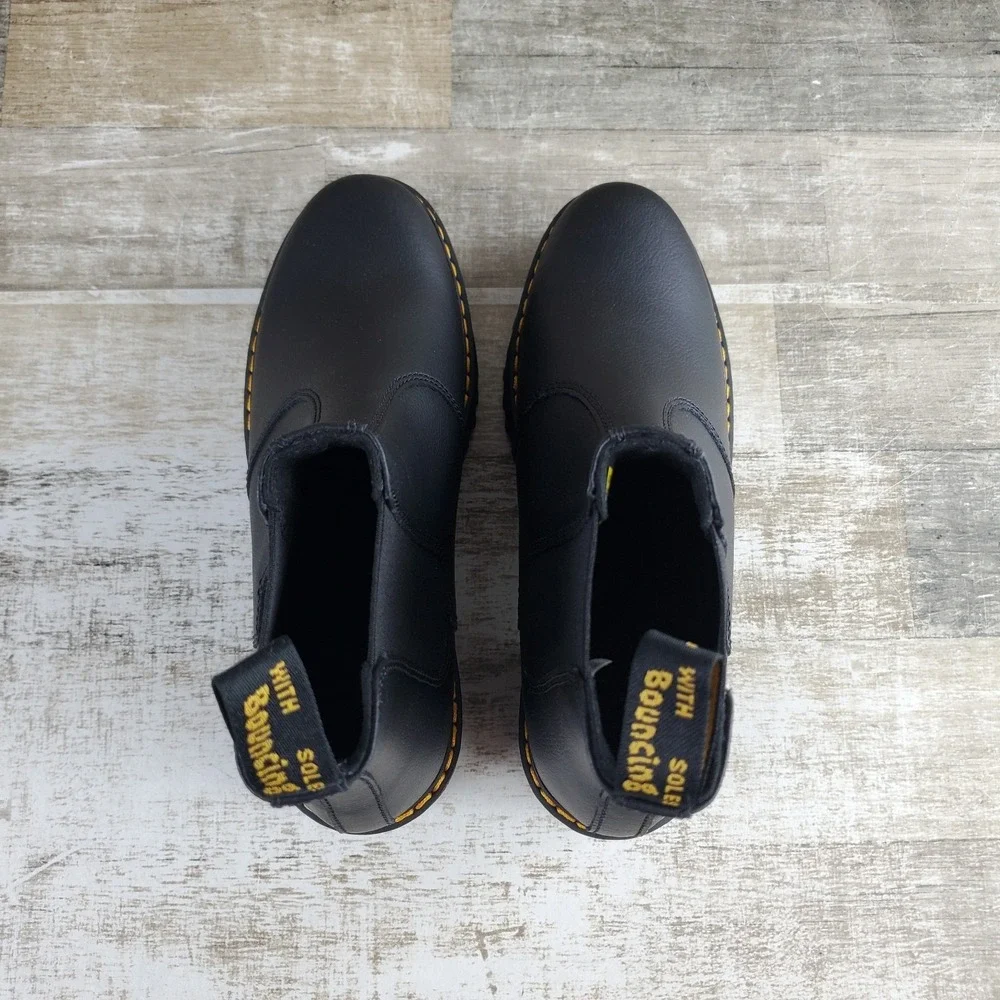 Dr. Martens Athena Sanguine Womens Chelsea Boot Sz 8 Black Leather Platform Sole